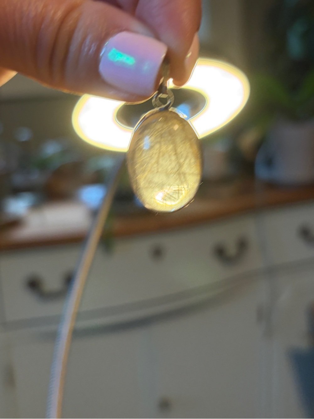 Golden Rutilated Quartz Pendant - - Picture 2 of 4